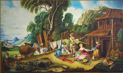 Tres beau tableau huile - beau,