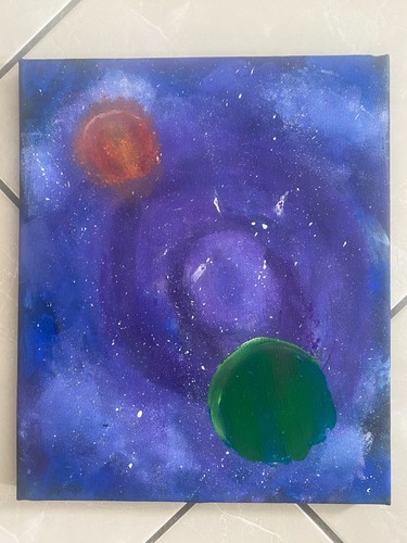 Tableaux galaxie fait main - tableaux,