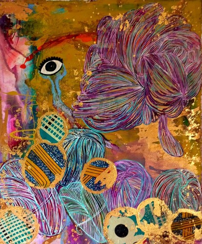 Tableau abstrait coloré - tableau,